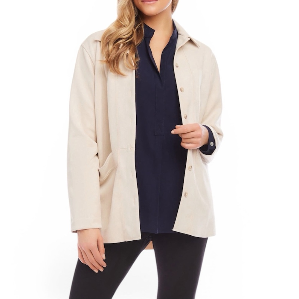 ⚡️NWT⚡️Karen Kane Faux Suede Shirt Jacket